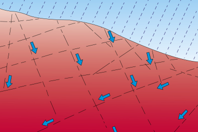 Formation d'un chaos granitique - étape 1
